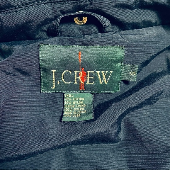 J. Crew Vintage Navy Cotton Nylon Oarsman Zip Parka Multiple Pockets Men’s Small - Picture 8 of 11
